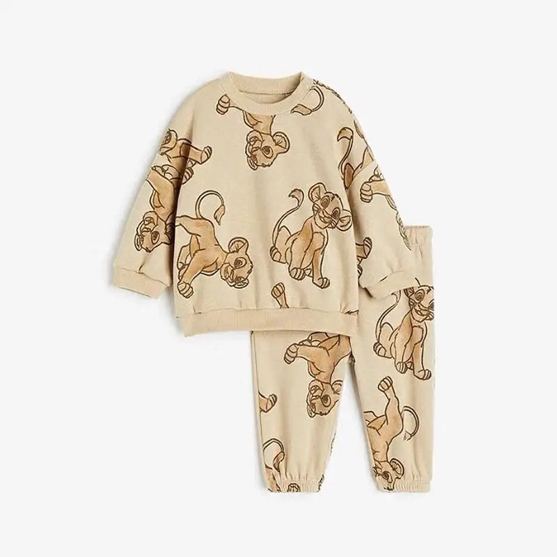 👶🎀 Completo Bimba Minnie Mouse – Felpa + Pantaloni – Outfit Primaverile/Autunnale Disney 🎀👶