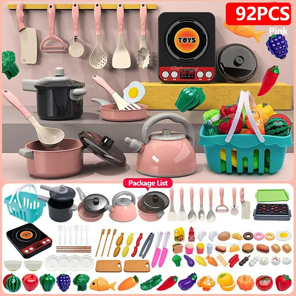 🍳 Set Cucina Giocattolo – 92/69/59 Pezzi per Piccoli Chef! 🥕🍽️