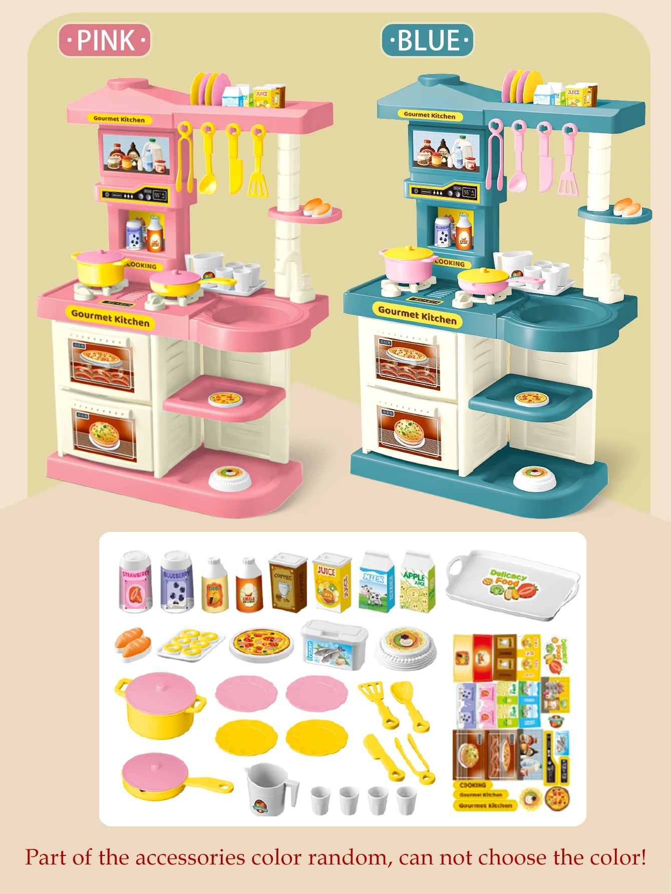 Set di Accessori da Cucina per Bambini – Gioco da Cucina con Cibo, Padelle, Latti e Forchette! 🍳🥖