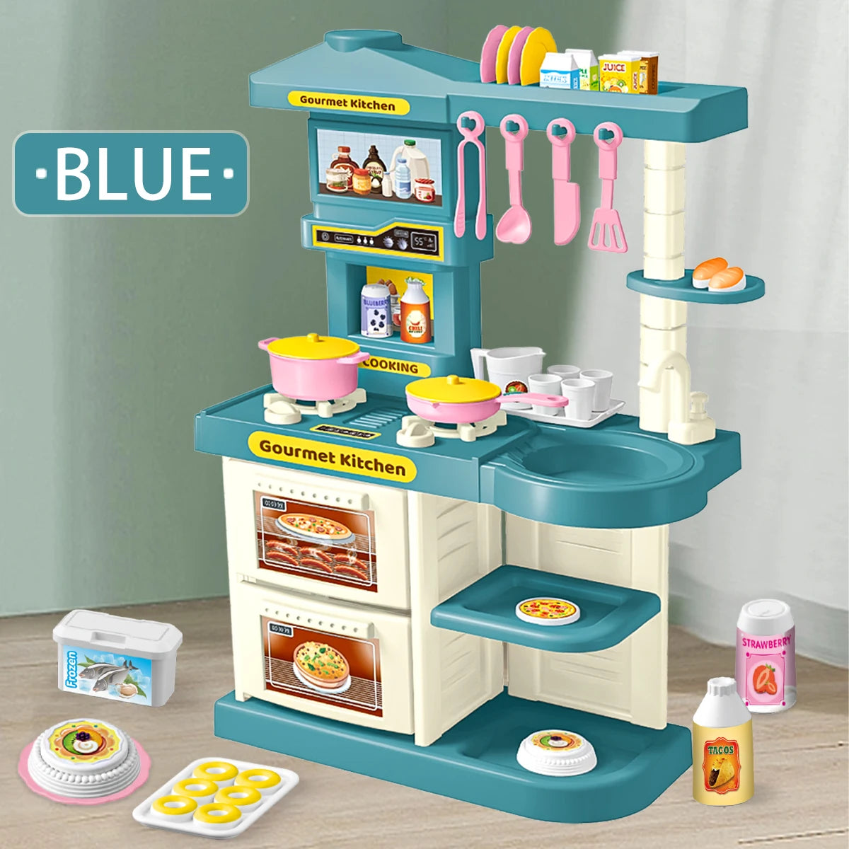Set di Accessori da Cucina per Bambini – Gioco da Cucina con Cibo, Padelle, Latti e Forchette! 🍳🥖