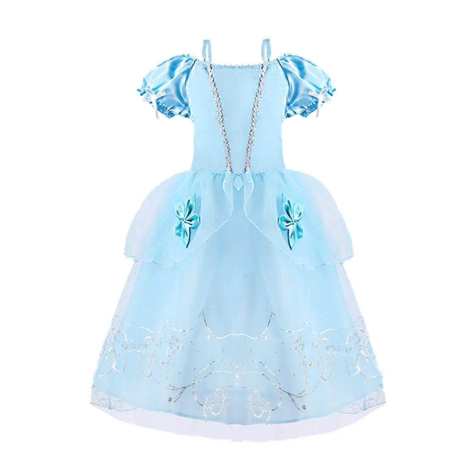 Abito da principessa ispirato ai personaggi di Rapunzel, Cenerentola e Belle
