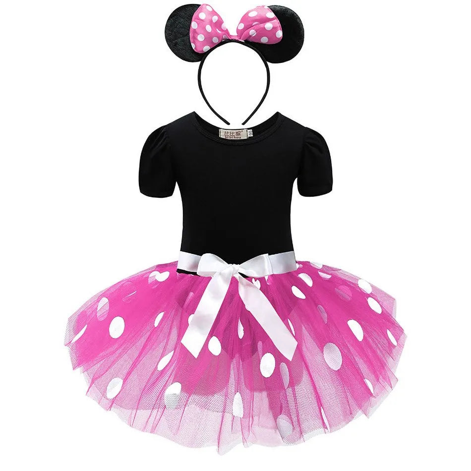 🎀🐭 Vestito Tutù Bimba – Minnie & Mickey per Piccole Stelle del Party! 🌟