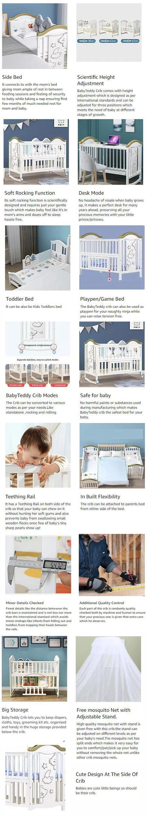 🌿👶 Culla in Legno Multifunzionale – Dolce Nanna in Sicurezza! 👶🌿