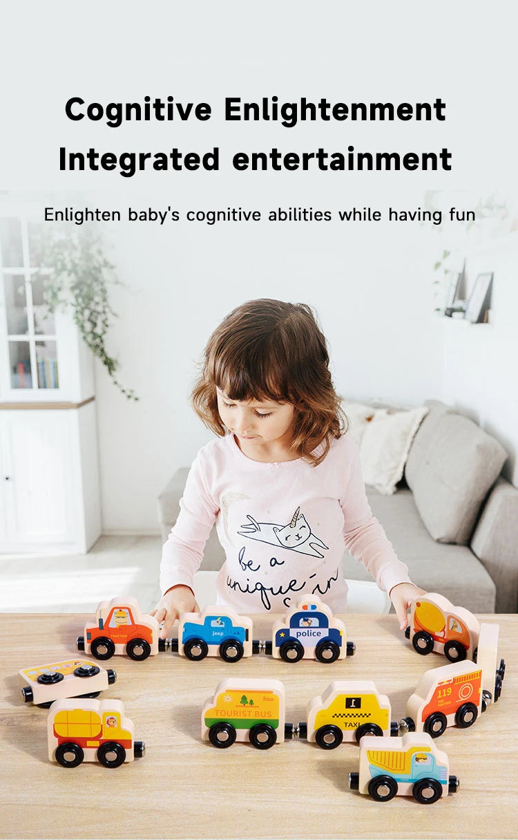 🚂 Treno Magnetico Montessori in Legno – Gioco Educativo per Piccoli Esploratori! 🎨🔢
