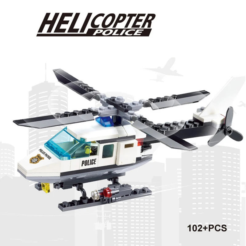 🛩️🚔 City Police – Set Costruzioni Veicoli della Polizia! 🚁🚓