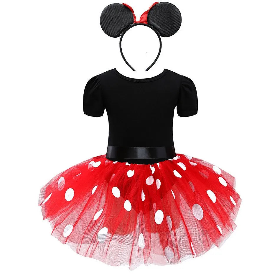 🎀🐭 Vestito Tutù Bimba – Minnie & Mickey per Piccole Stelle del Party! 🌟