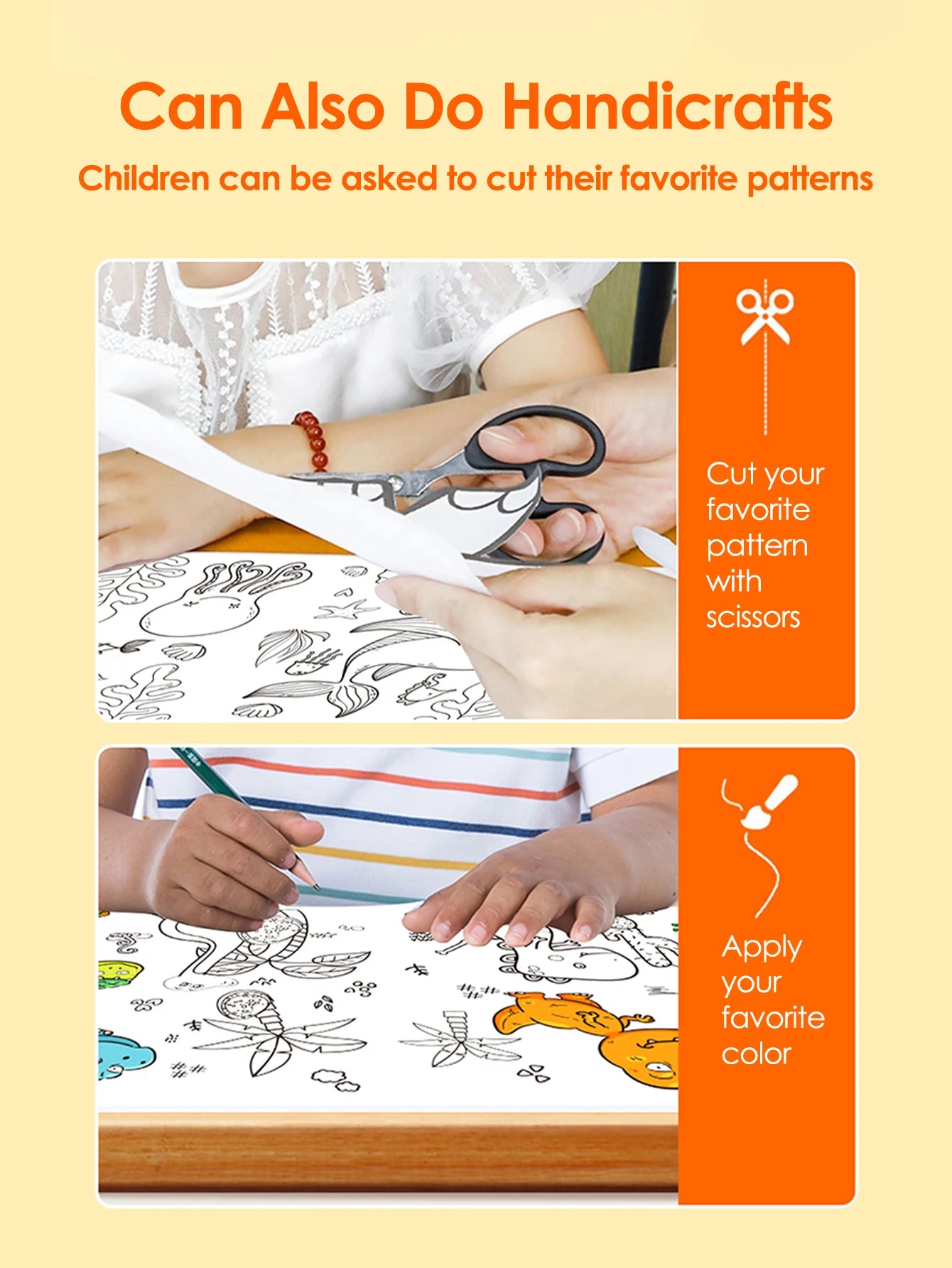 Rotolo di Carta per Disegno per Bambini - Carta da Colorare Fai-da-te per Bambini