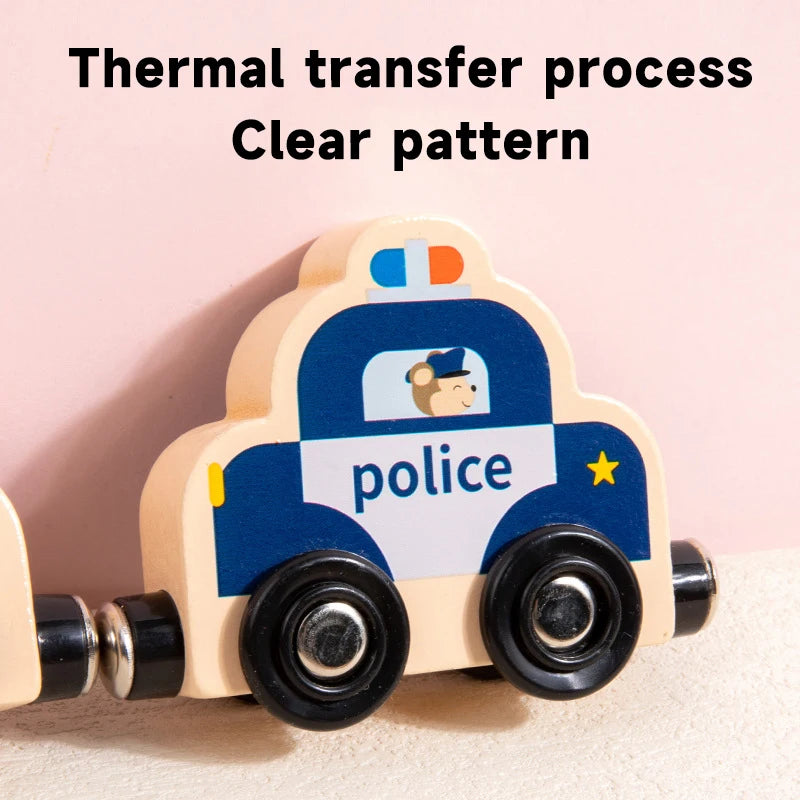 🚂 Treno Magnetico Montessori in Legno – Gioco Educativo per Piccoli Esploratori! 🎨🔢