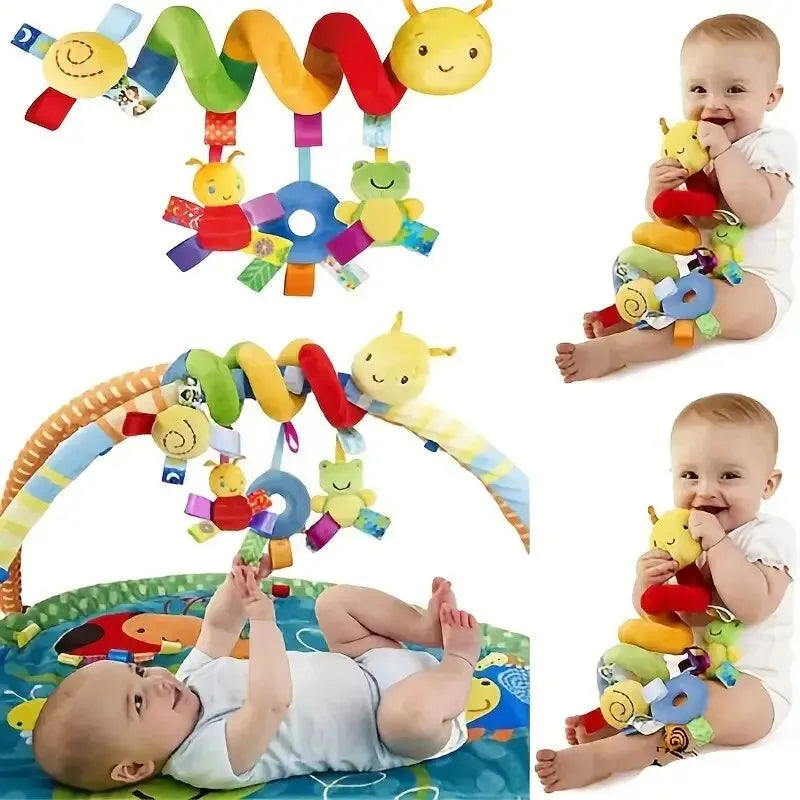 Letto Colorato per Neonati e Bambini Piccoli con Etichette, Giocattoli da Appendere Intorno al Letto