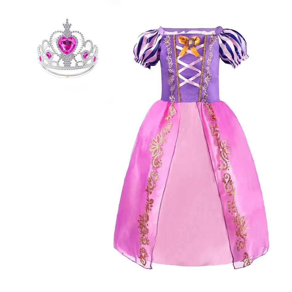 Abito da principessa ispirato ai personaggi di Rapunzel, Cenerentola e Belle