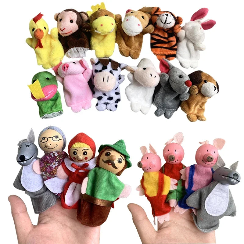 Set di Burattini da Dito - Animali Baby in Peluche 🦆🎭
