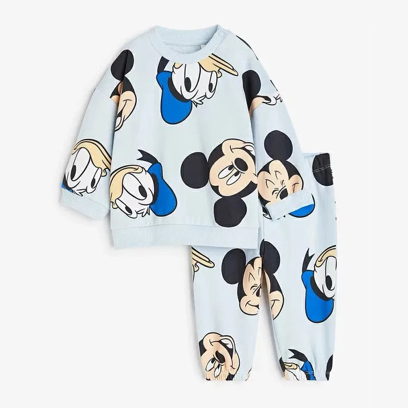 👶🎀 Completo Bimba Minnie Mouse – Felpa + Pantaloni – Outfit Primaverile/Autunnale Disney 🎀👶