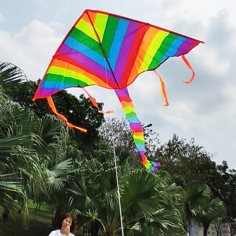 Aquilone Rainbow Colorato Facile da Vola - Giocattolo da Spiaggia per Bambini all'Aperto