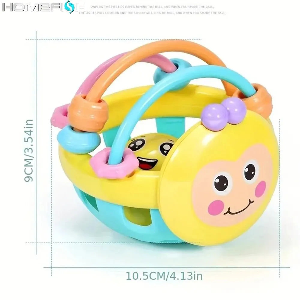 Giocattolo per Bambini - Pallina Rattle Bendi per Neonati, Sviluppo Intellettivo, Rattlo con Campanella, 0-12 Mesi