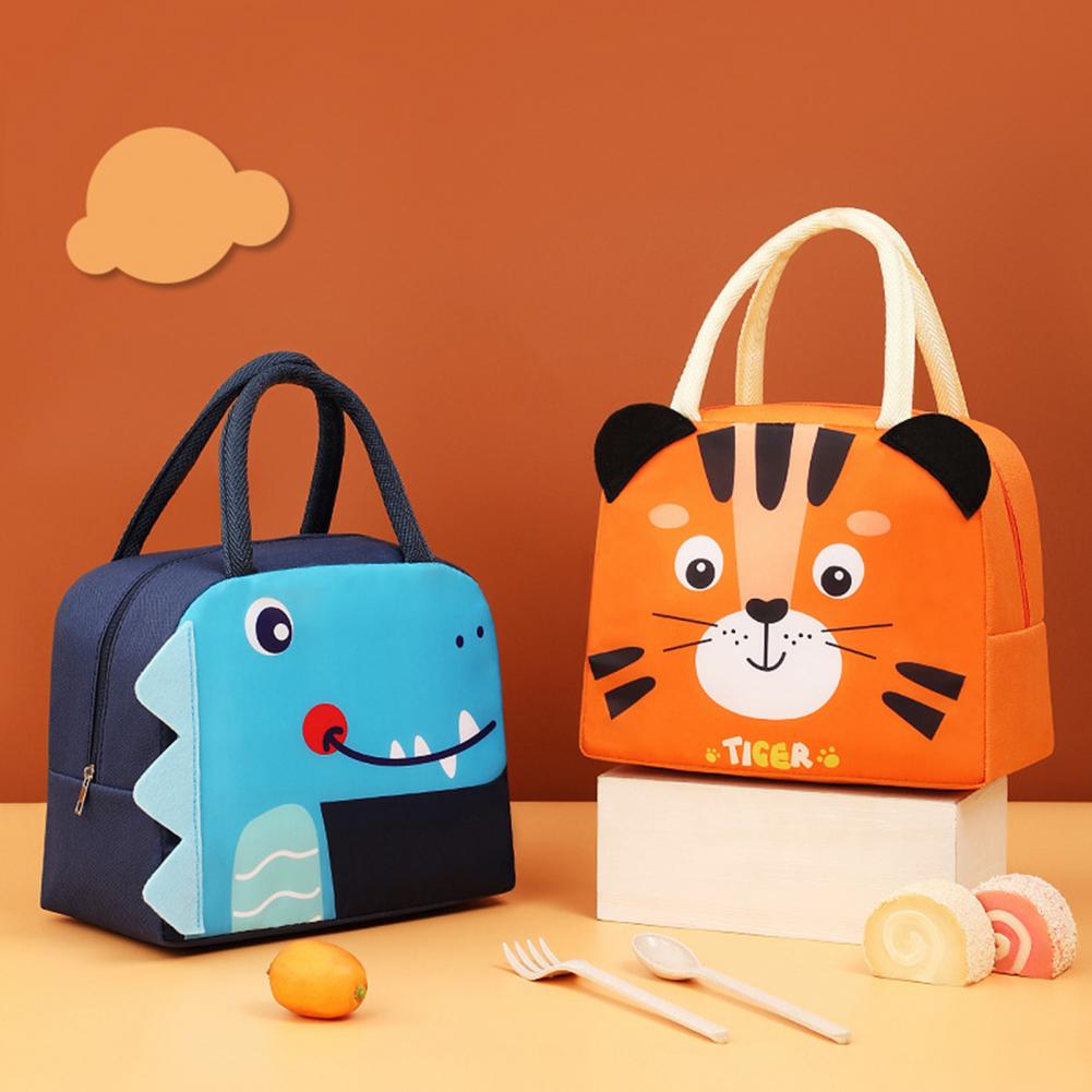 Borsa per il Pranzo Carina con Motivo Cartoon - Borsa Termica Insulata per Bambini