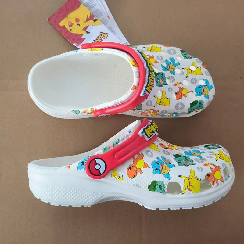 Pokemon Hole Sandals Pikachu Kawaii Squirtle Charmander Slippers Sandals Eva Anime Home Beach Shoes Summer Slippers Kids Gifts