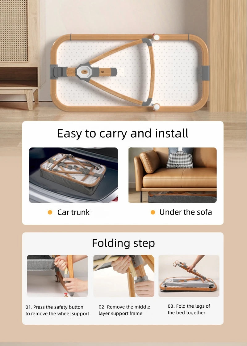 🍼🛏️ Culla Multifunzionale Pieghevole – Comfort e Sicurezza per il Tuo Bebè! 🛏️🍼