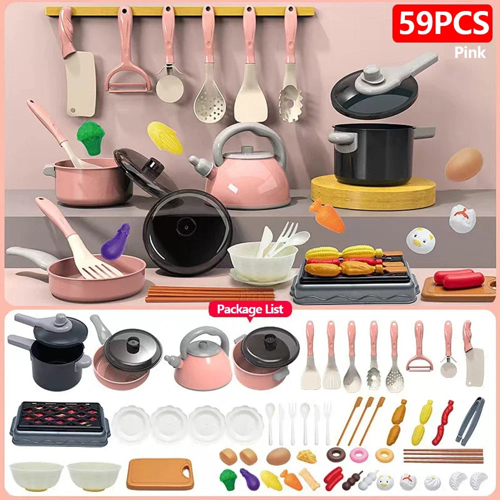 🍳 Set Cucina Giocattolo – 92/69/59 Pezzi per Piccoli Chef! 🥕🍽️