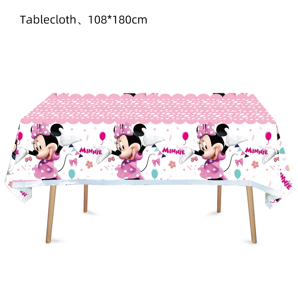 🎀 Decorazioni per Festa di Compleanno Minnie Mouse – Kit Tavola Usa e Getta per Bambine 🎀