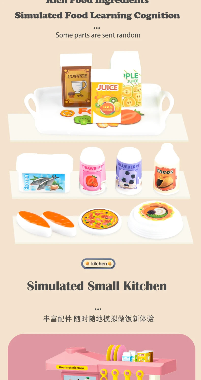 Set di Accessori da Cucina per Bambini – Gioco da Cucina con Cibo, Padelle, Latti e Forchette! 🍳🥖