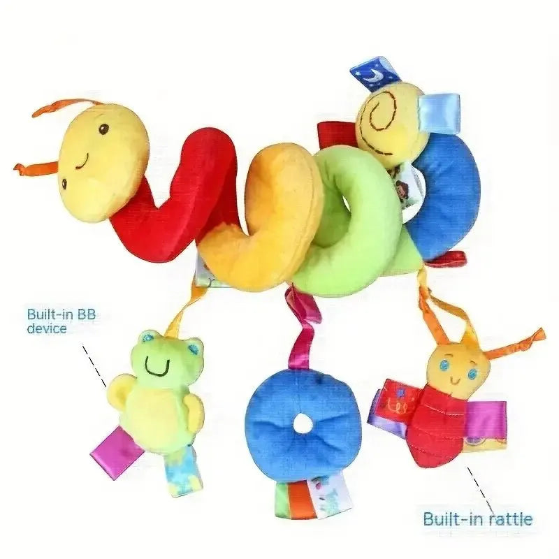 Letto Colorato per Neonati e Bambini Piccoli con Etichette, Giocattoli da Appendere Intorno al Letto