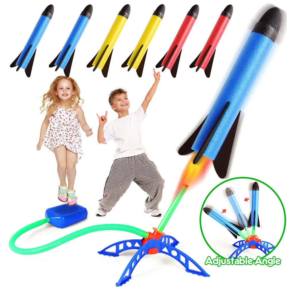 Giocattolo Kid Air Rocket con Lancia a Pedale per Bambini - Gioco Sportivo da Esterno
