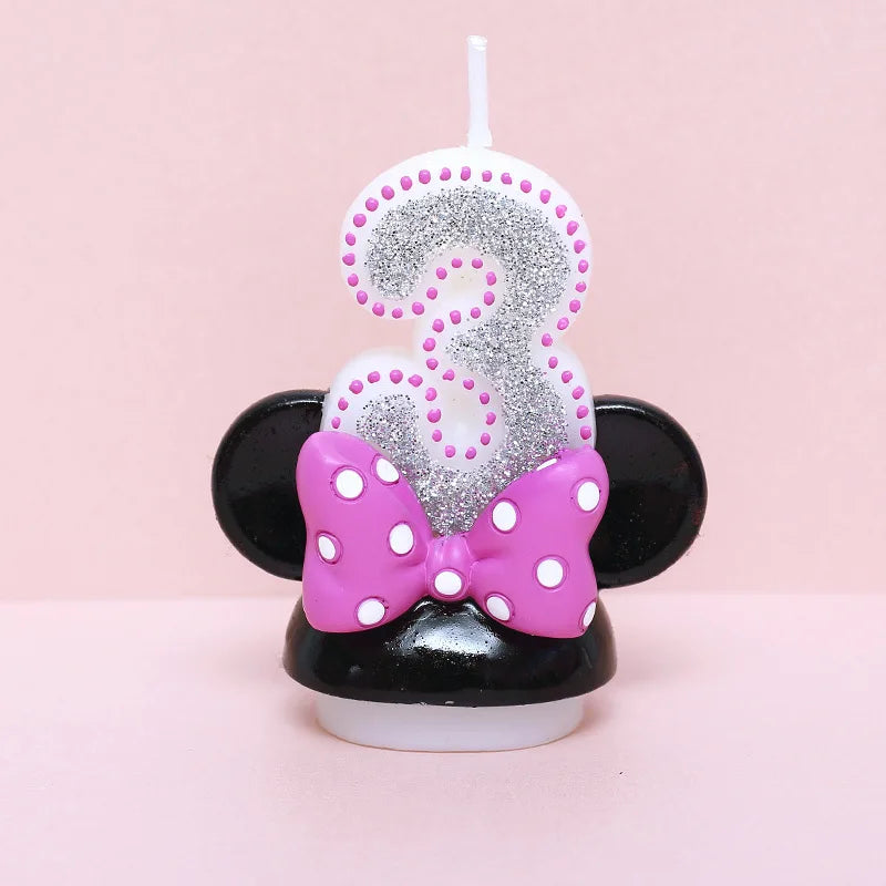 🎉 Candeline Minnie con Numeri – Per Feste di Compleanno da Favola! 🕯️🎂