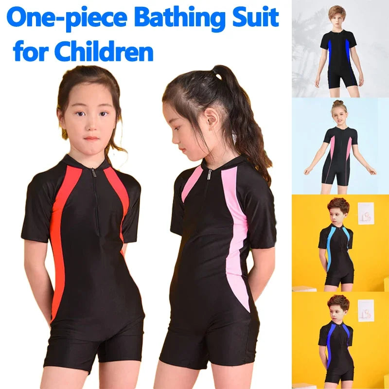 Costume da Bagno Unico per Bambini - Protezione Solare con Zip ☀️🌊