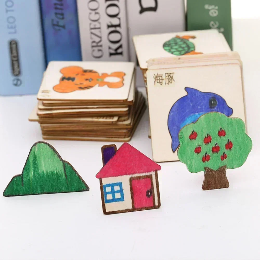 Set di 20 Pezzi - Giocattoli da Disegno in Legno per Bambini 🎨✨