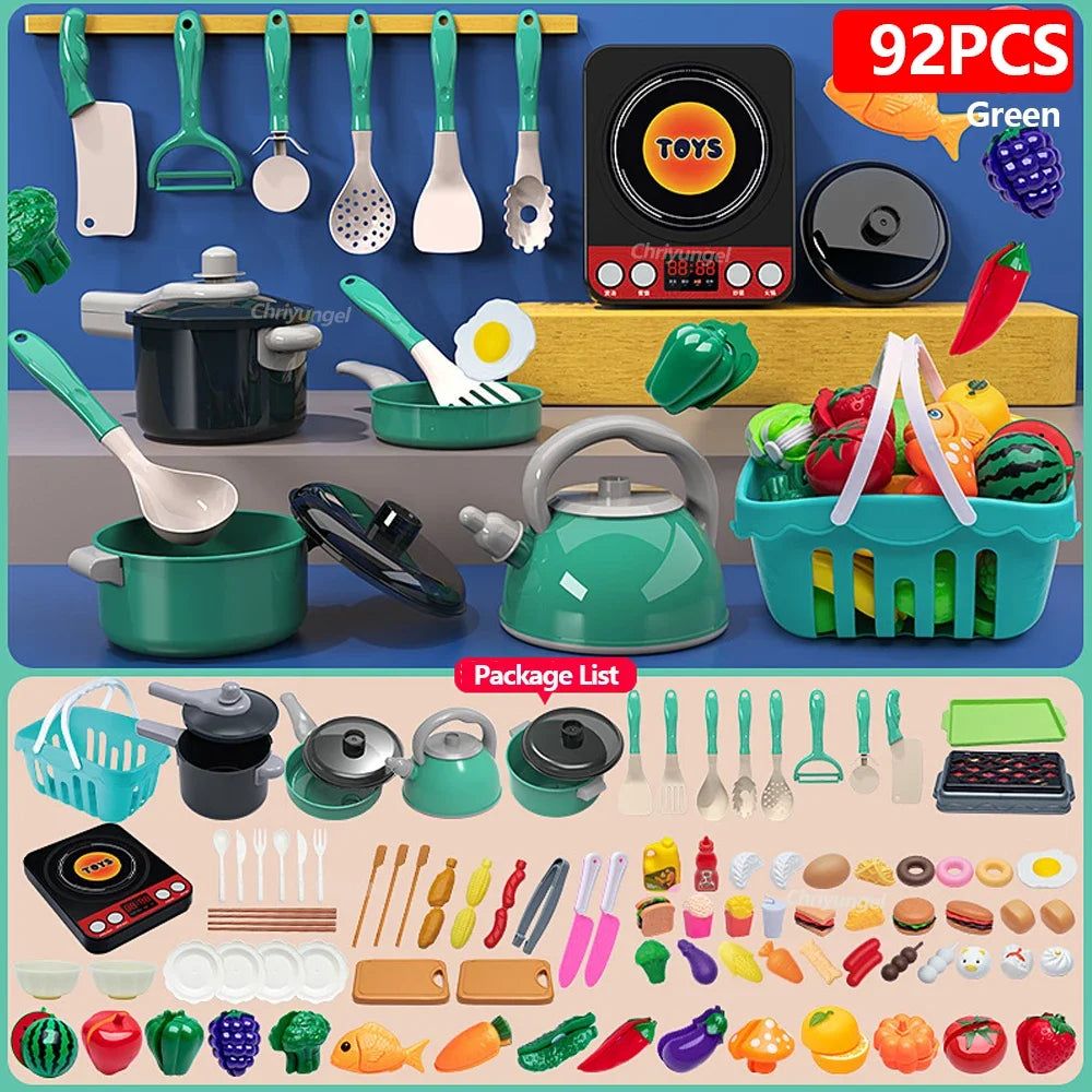 🍳 Set Cucina Giocattolo – 92/69/59 Pezzi per Piccoli Chef! 🥕🍽️