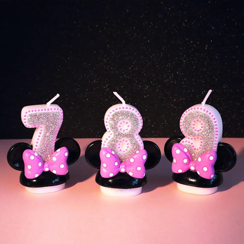 🎉 Candeline Minnie con Numeri – Per Feste di Compleanno da Favola! 🕯️🎂