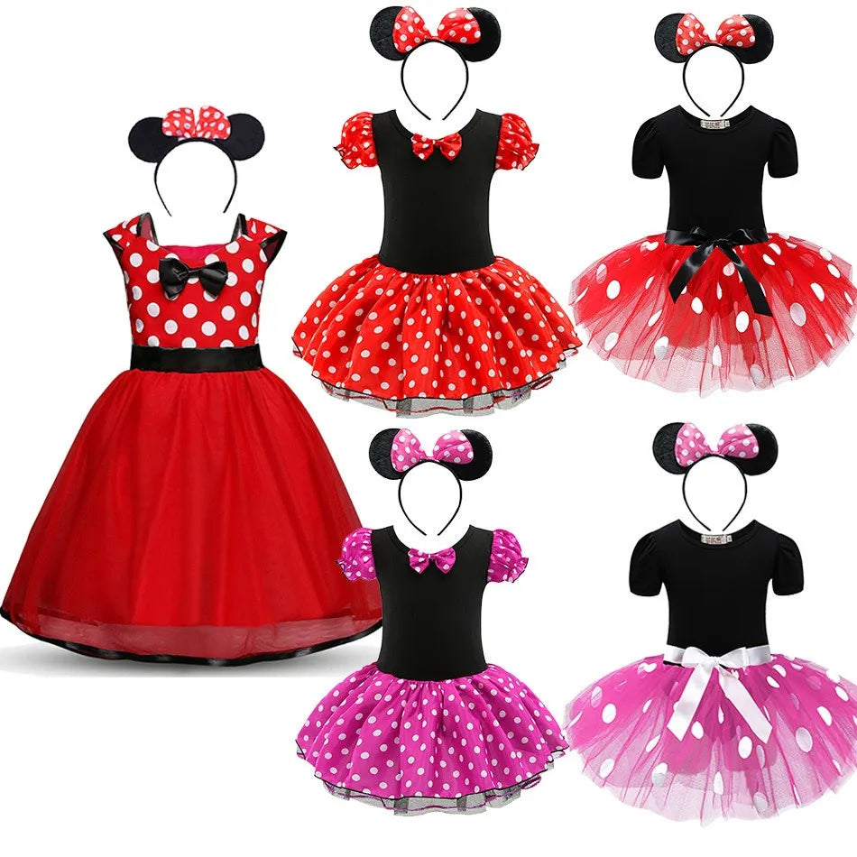 🎀🐭 Vestito Tutù Bimba – Minnie & Mickey per Piccole Stelle del Party! 🌟