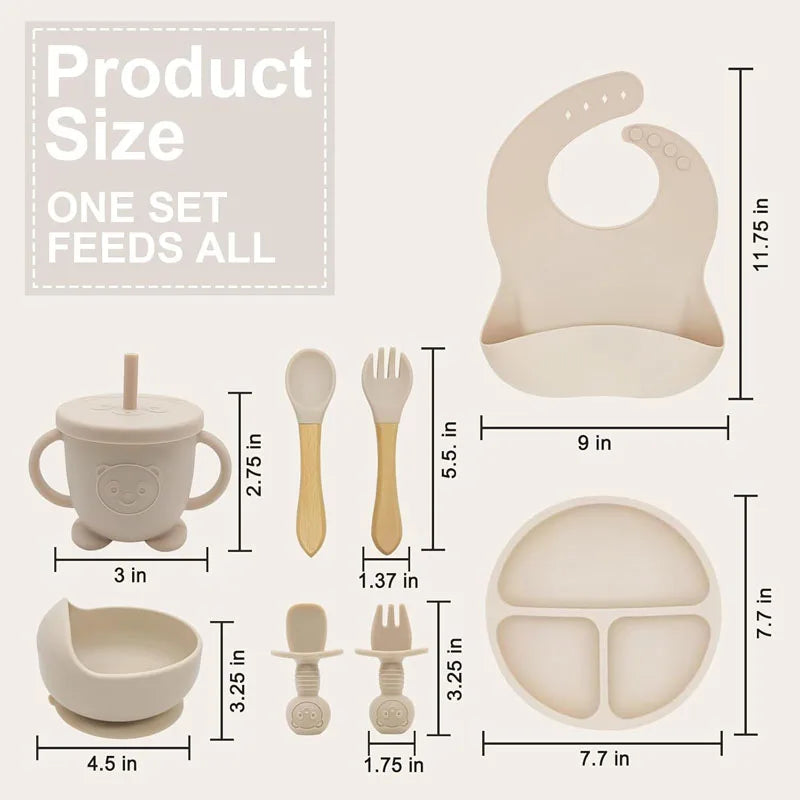 🍽️👶 Set Pappa Personalizzato in Silicone – Perfetto per il tuo Bebè! 👶🍽️