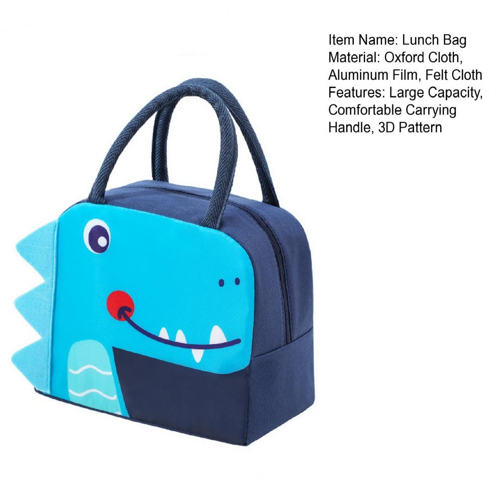 Borsa per il Pranzo Carina con Motivo Cartoon - Borsa Termica Insulata per Bambini
