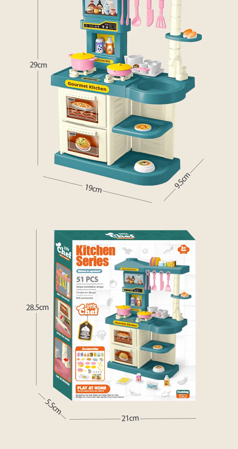 Set di Accessori da Cucina per Bambini – Gioco da Cucina con Cibo, Padelle, Latti e Forchette! 🍳🥖