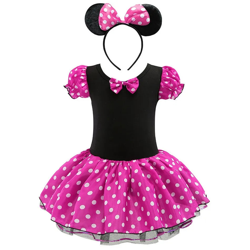 🎀🐭 Vestito Tutù Bimba – Minnie & Mickey per Piccole Stelle del Party! 🌟