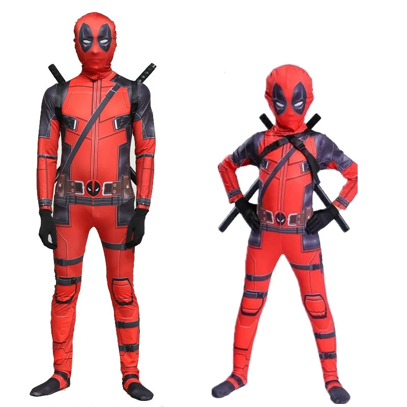 Costume da Deadpool per Adulti, Bambini e Donne - Maschera, Tuta e Accessori Cosplay