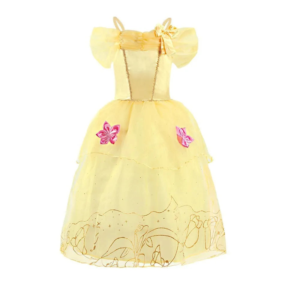 Abito da principessa ispirato ai personaggi di Rapunzel, Cenerentola e Belle