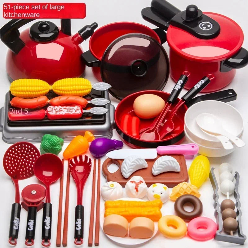 Set di Giocattoli da Cucina per Bambini – Gioco di Simulazione con Frutta e Accessori da Cucina! 🍎🍴
