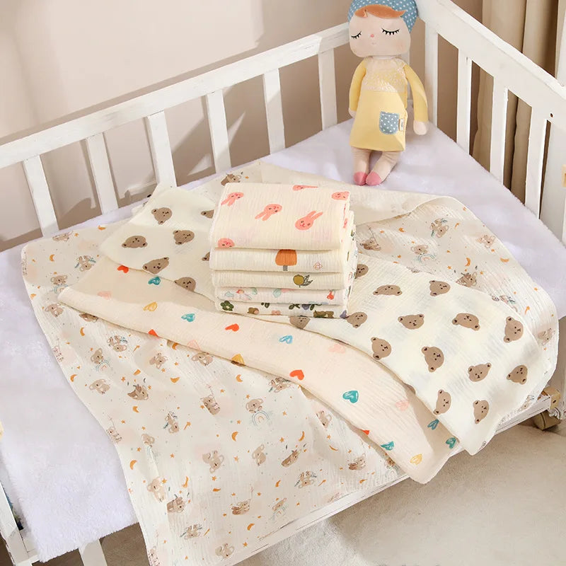 🍼🛁 Copertina Swaddle in Mussola di Cotone – Morbide Coccole per il Tuo Bebè! 🛁🍼
