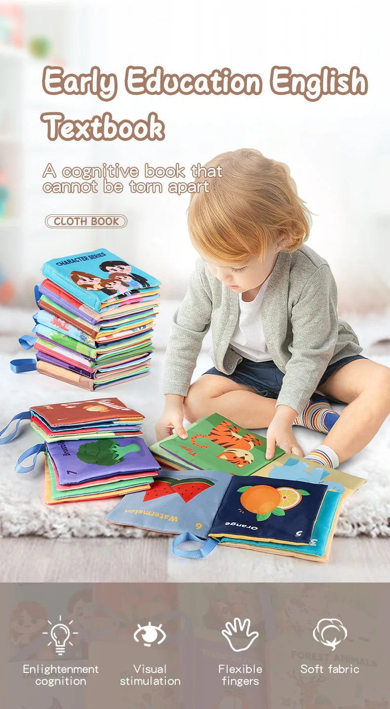 📚👶 Libri Sensoriali Morbidi Montessori – Scopri il Mondo con il Tocco! 👶📚