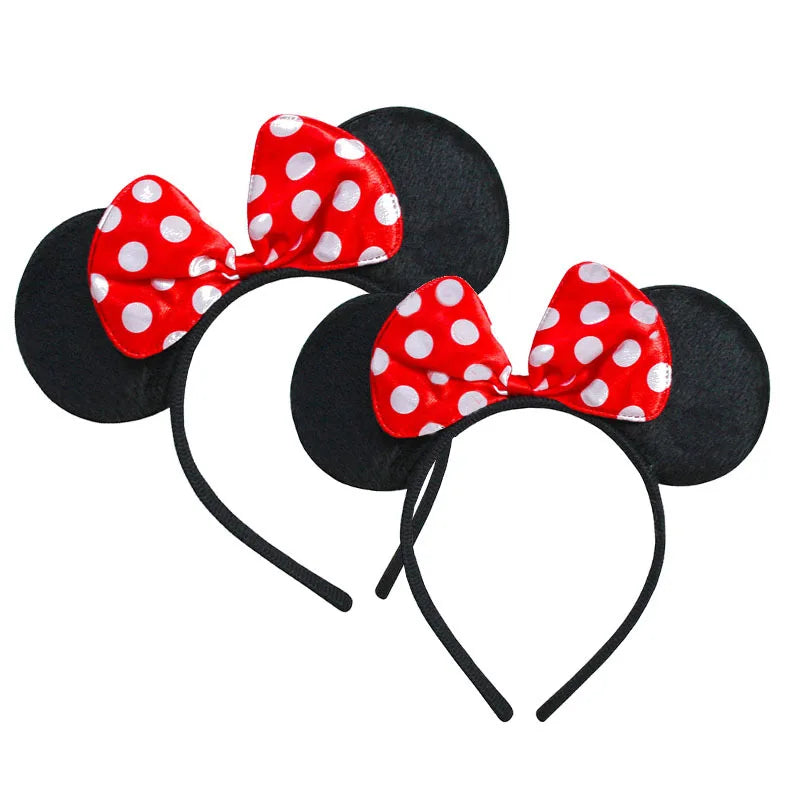 🎀🐭 Cerchietti Orecchie Minnie e Topolino – Accessorio Brillante per Piccole Star delle Feste! 🥳✨