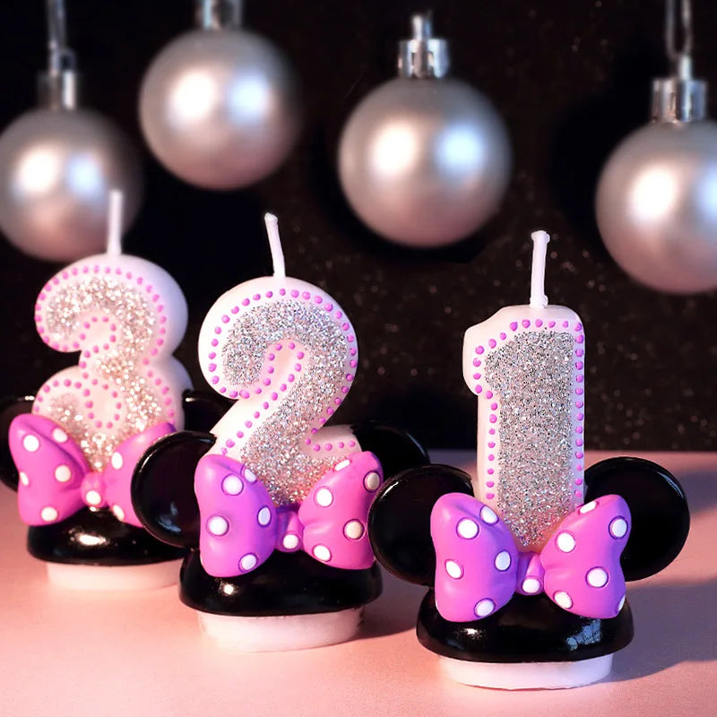 🎉 Candeline Minnie con Numeri – Per Feste di Compleanno da Favola! 🕯️🎂