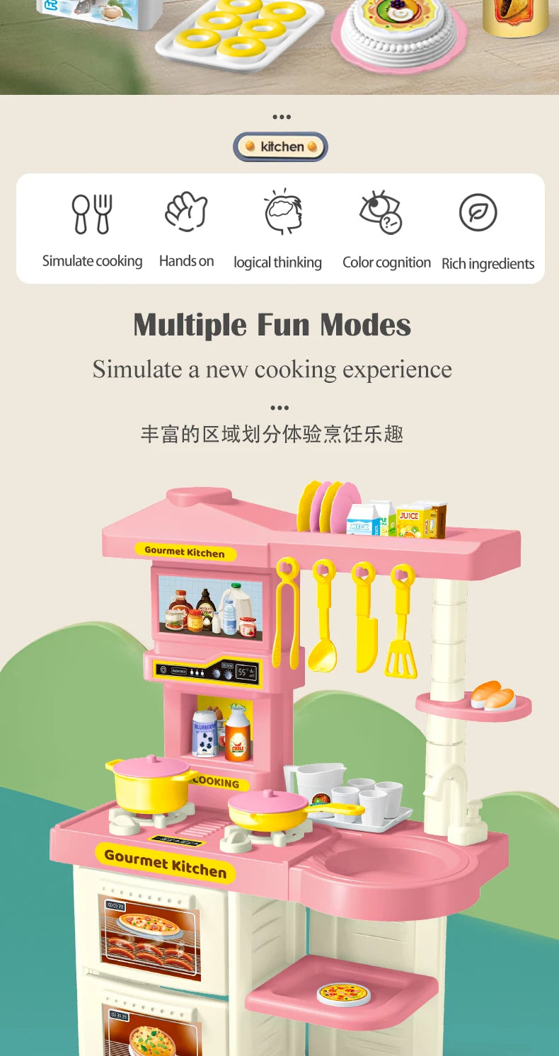 Set di Accessori da Cucina per Bambini – Gioco da Cucina con Cibo, Padelle, Latti e Forchette! 🍳🥖