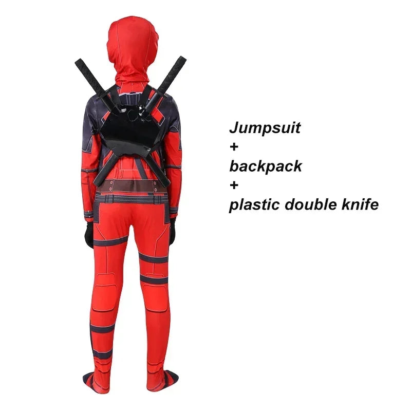 Costume da Deadpool per Adulti, Bambini e Donne - Maschera, Tuta e Accessori Cosplay