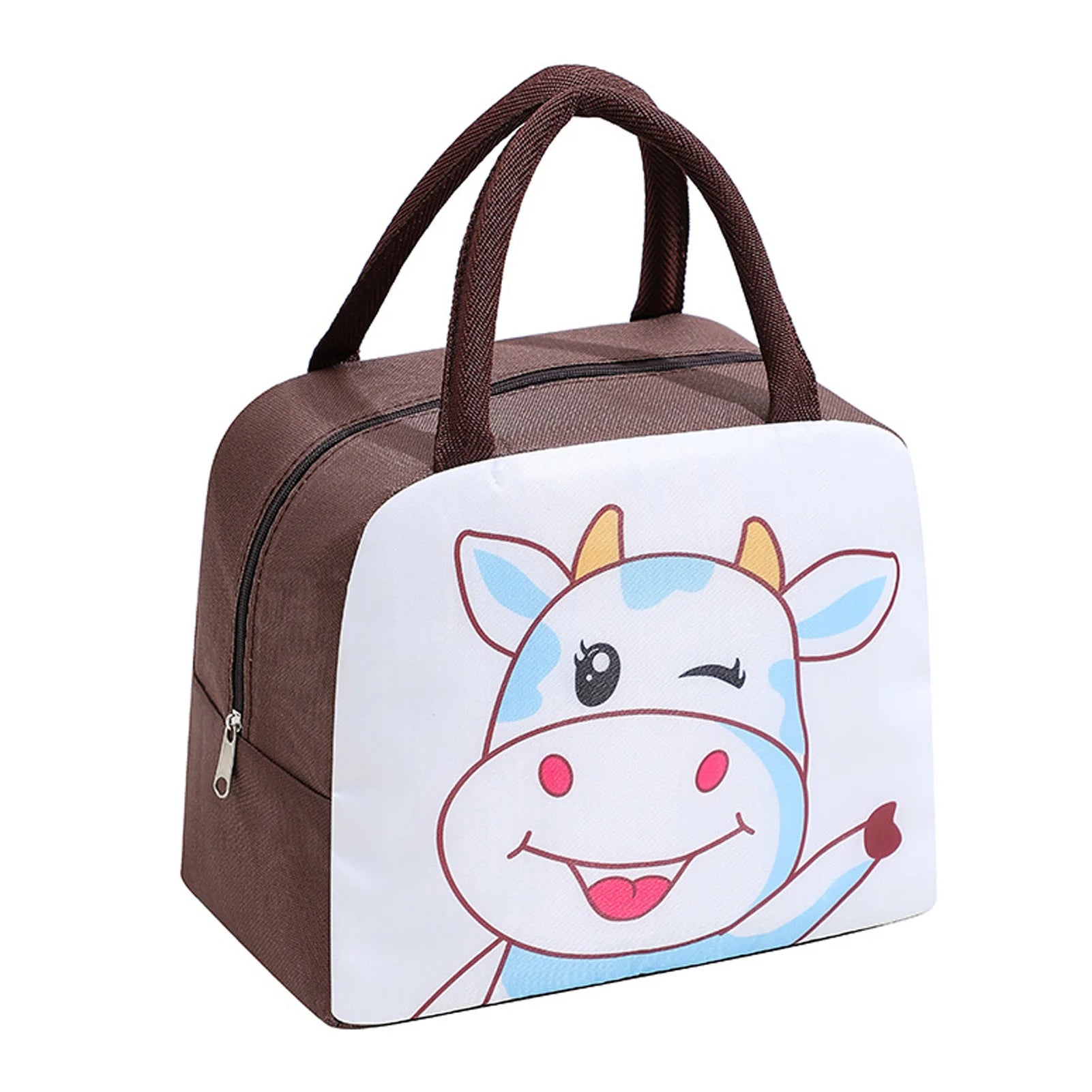 Borsa per il Pranzo Carina con Motivo Cartoon - Borsa Termica Insulata per Bambini