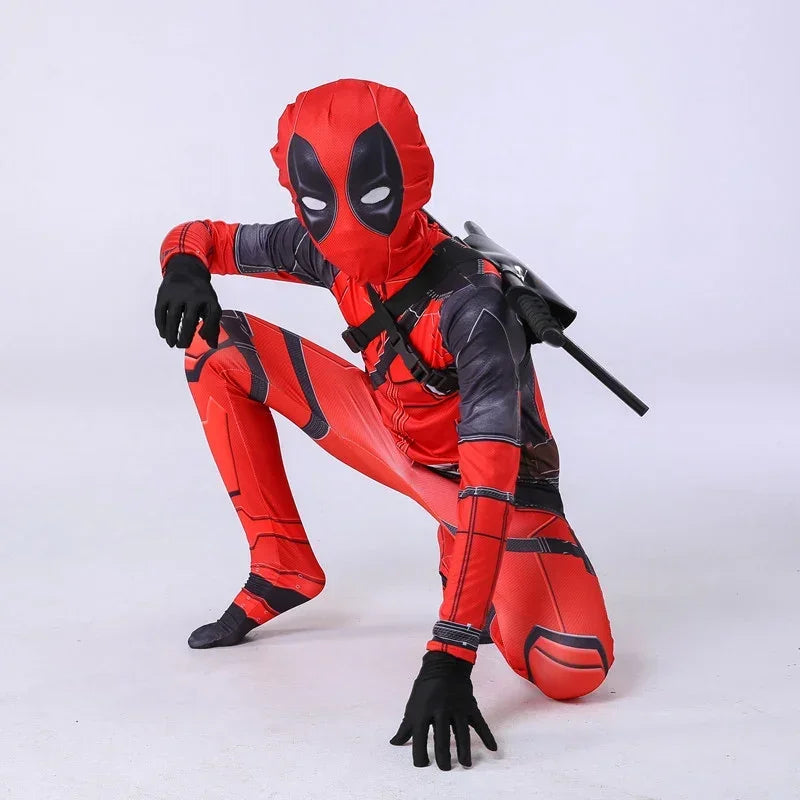 Costume da Deadpool per Adulti, Bambini e Donne - Maschera, Tuta e Accessori Cosplay