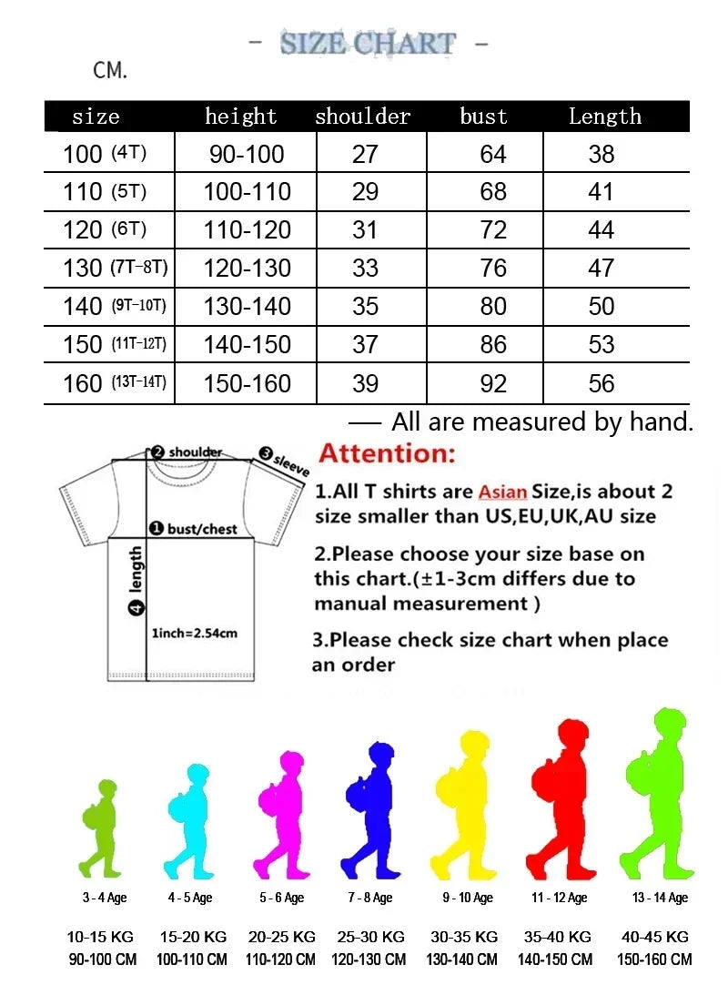 Children's Short-sleeved Set, Anime Pikachu Fashion T-shirt Style, Casual Pokemon Boys and Girls T-shirt Children's Clothing