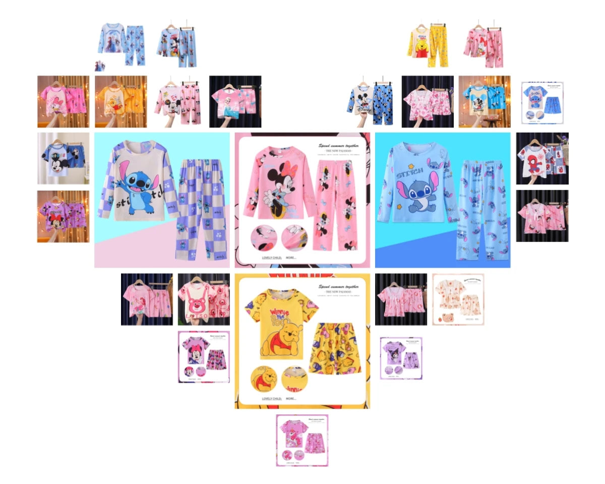 🌙🎀 Pigiama Bambina Disney – Elsa, Minnie &amp; Sirenetta per Sogni da Favola! 🧜♀️❄️