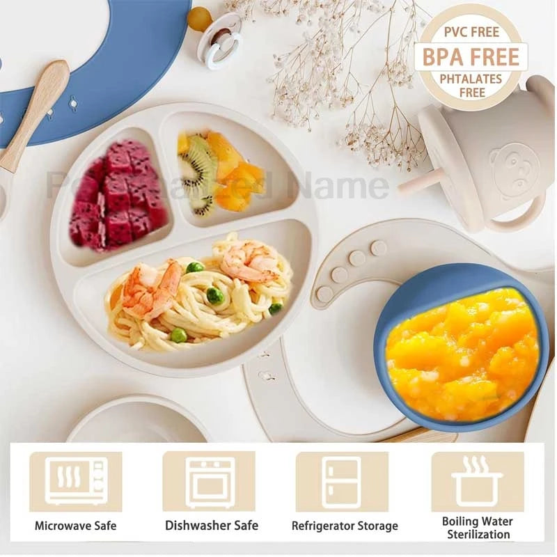🍽️👶 Set Pappa Personalizzato in Silicone – Perfetto per il tuo Bebè! 👶🍽️